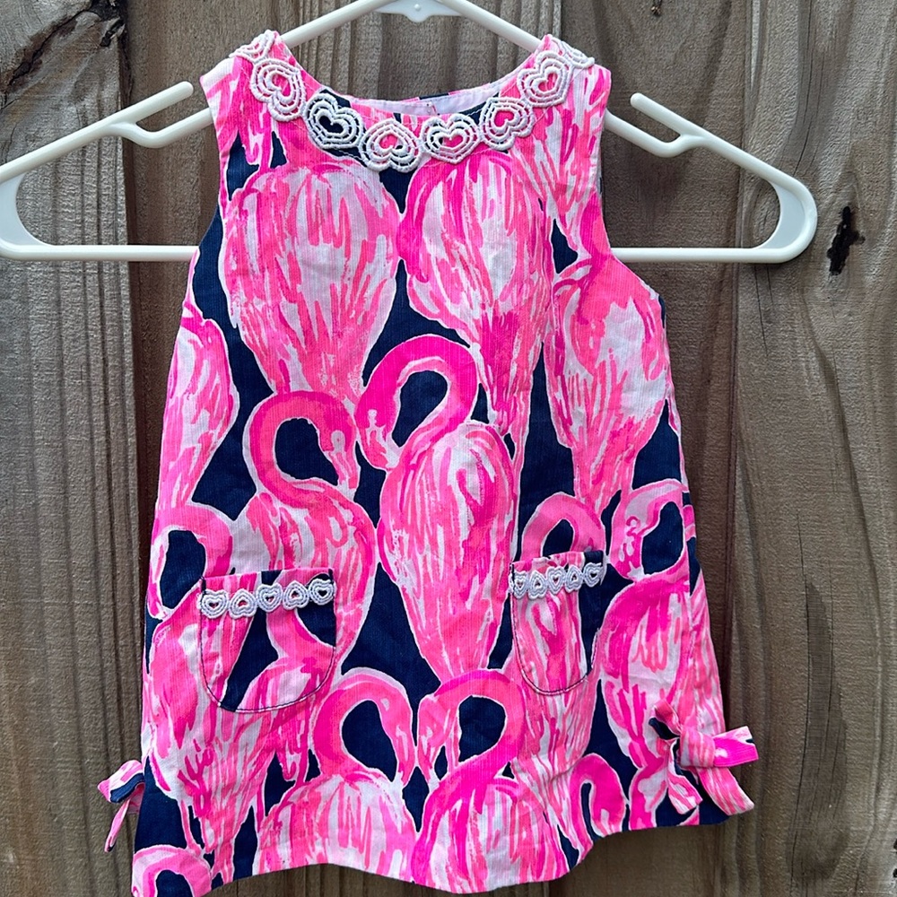 Lilly Pulitzer flamingo dress 18-24 mos.